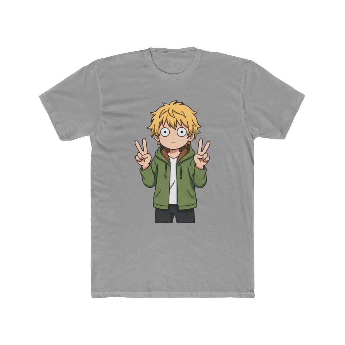 Yukine Noragami Casual Double Peace Chibi Anime T Shirt - alternate angle 2, merchandise
