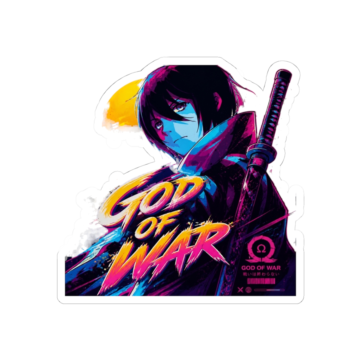 Noragami - Yato God of War Sticker - alternate angle 1, merchandise